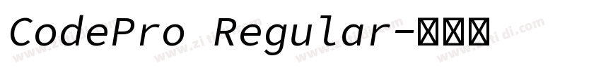 CodePro Regular字体转换
